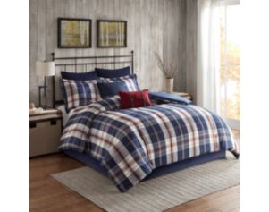 Hampton Hill Ryland Blue 4-Piece Full/Queen Comforter Set