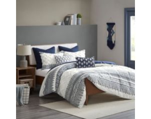 Hampton Hill Mila Navy 3-Piece Full/Queen Comforter Set
