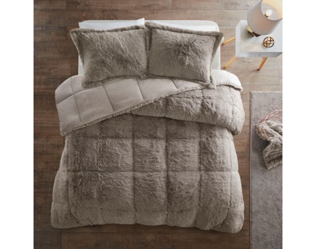 Hampton Hill Malea Grey 3-Piece Full/Queen Comforter Set large image number 4