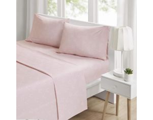 Hampton Hill Pink Cat 4-Piece Full Sheet Set