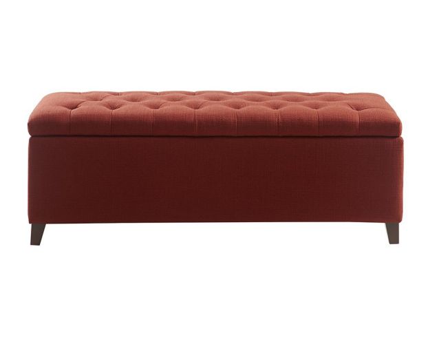 Hampton Hill Shandra Tufted Red Storage Bench large image number 1