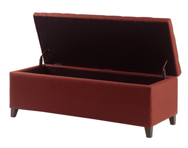 Hampton Hill Shandra Tufted Red Storage Bench large image number 3