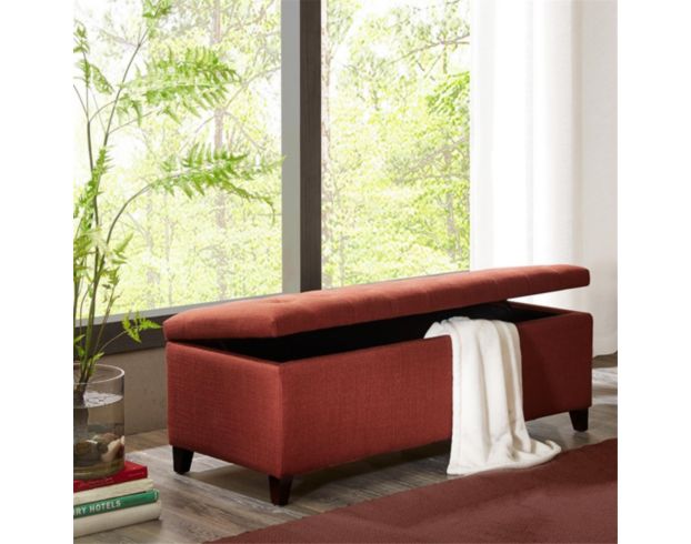 Hampton Hill Shandra Tufted Red Storage Bench large image number 4
