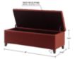 Hampton Hill Shandra Tufted Red Storage Bench small image number 5