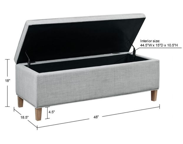 Hampton Hill Caymus Storage Bench large image number 8