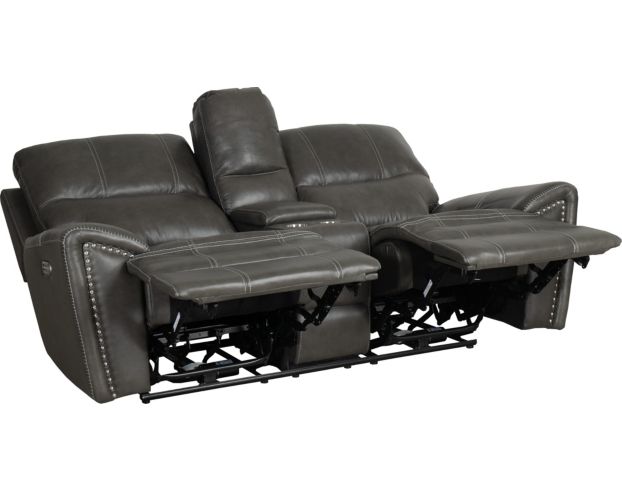 H317 1552 Collection Leather Power Reclining Loveseat with Console large image number 3
