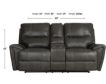 H317 1552 Collection Leather Power Reclining Loveseat with Console small image number 7
