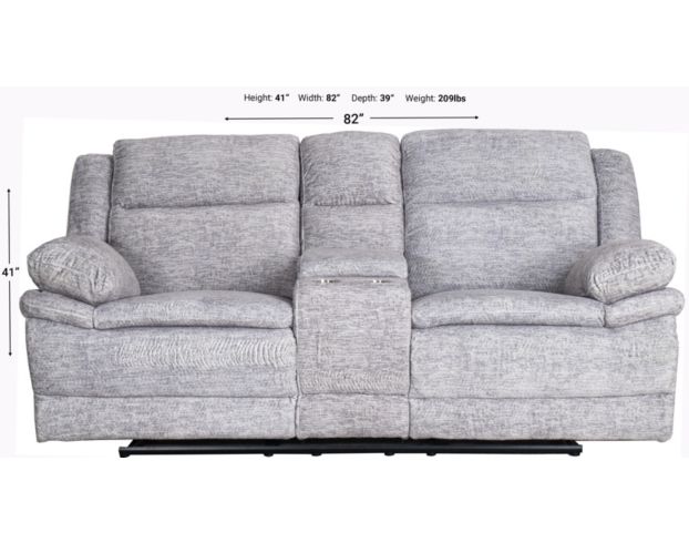 H317 1018 Collection Dove Reclining Loveseat with Console large image number 8