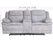H317 1018 Collection Dove Reclining Loveseat with Console small image number 8