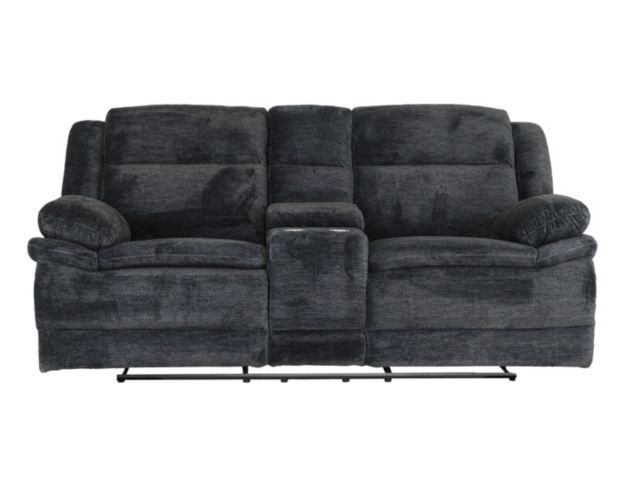 H317 1018 Collection Ebony Reclining Loveseat with Console large image number 1