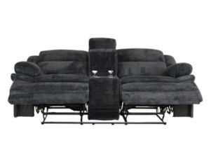 H317 1018 Collection Ebony Reclining Loveseat with Console