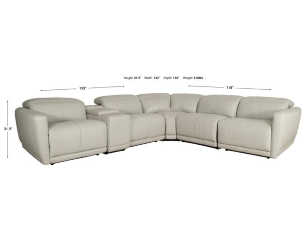 H317 9005 Collection 6-Piece Leather Power Reclining Sectional large image number 8