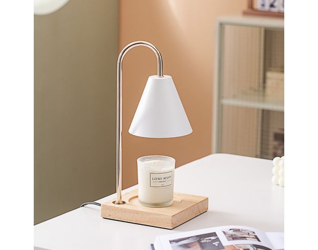 Homemakers Furniture White Candle Lamp large image number 3