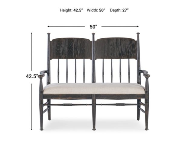 Hooker Furniture Americana Molasses Upholstered Dining Bench large image number 4