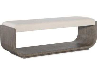 Hooker Furniture Modern Mood Mink Boucle Bedroom Bench