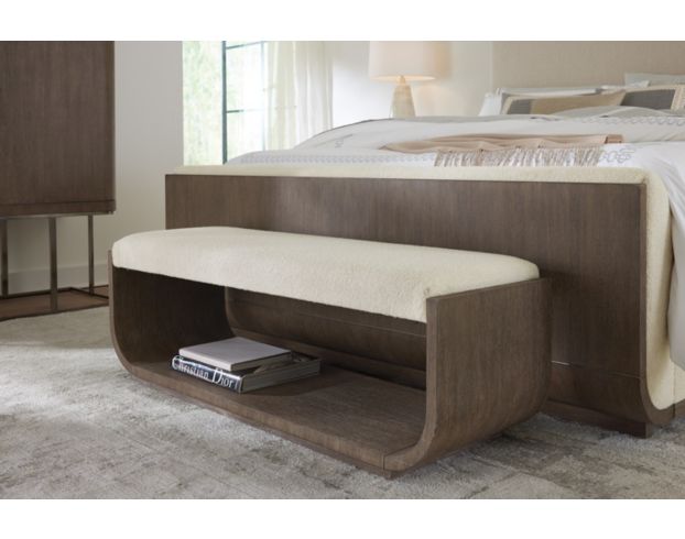 Hooker Furniture Modern Mood Mink Boucle Bedroom Bench large image number 4