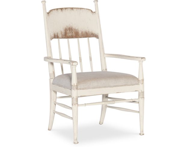 Hooker Furniture Americana Daisy White Upholstered Dining Arm Chair large image number 2