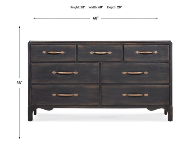 Hooker Furniture Americana Black 7-Drawer Dresser large image number 4