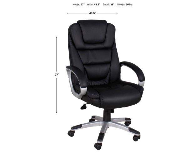 Boss Leather Plus Ergonomic Desk Chair large image number 2