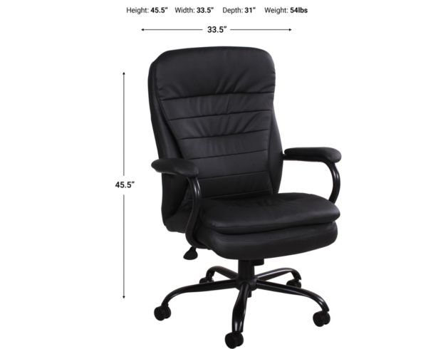 Boss Office Products Double Plush Caressoftplus Office Chair, Black