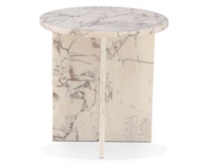 Home Trends And Design Nile Alabaster Marble End Table