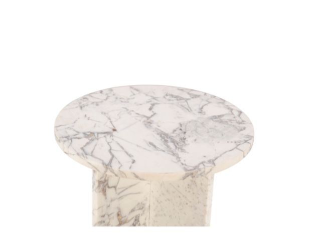 Home Trends And Design Nile Alabaster Marble End Table large image number 3