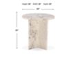 Home Trends And Design Nile Alabaster Marble End Table small image number 4