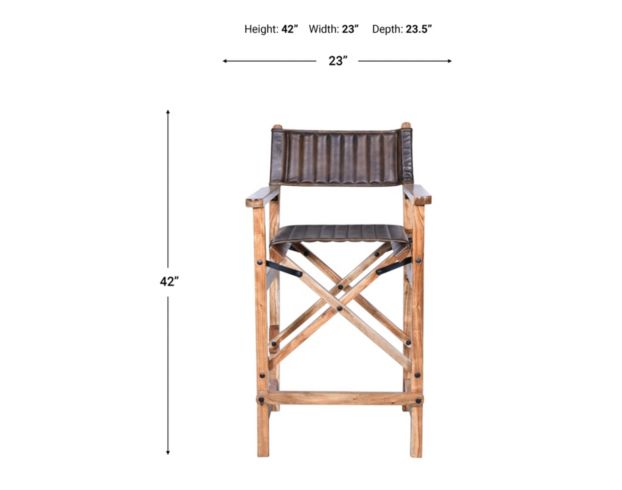 Home Trends And Design Leeds Antique Whiskey Folding Barstool large image number 8