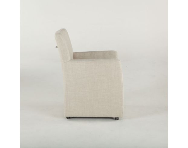 Home Trends And Design Malibu Peabody Linen Dining Arm Chair with Casters large image number 3