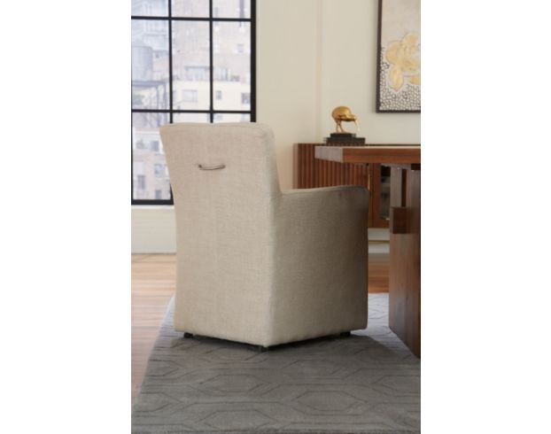 Home Trends And Design Malibu Peabody Linen Dining Arm Chair with Casters large image number 6