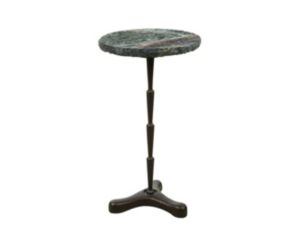 Home Trends And Design Breton 15-Inch Green Bidasar Marble Accent Table