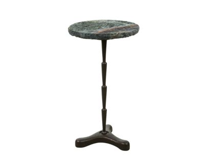 Home Trends And Design Breton 15-Inch Green Bidasar Marble Accent Table