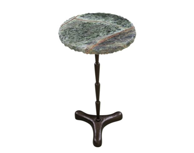 Home Trends And Design Breton 15-Inch Green Bidasar Marble Accent Table large image number 3