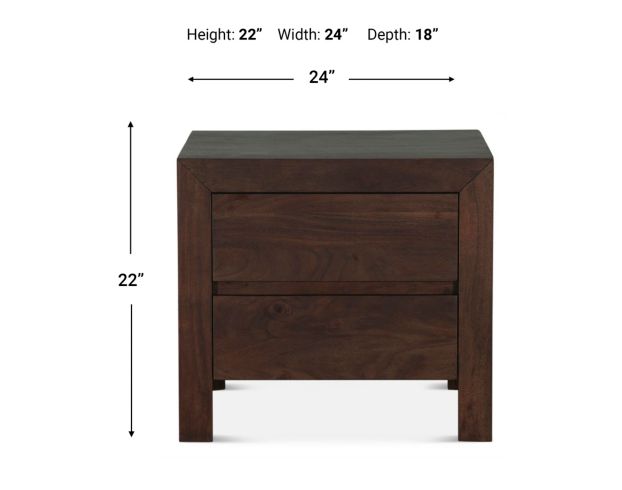 Home Trends And Design Piedmont Coffee Bean Nightstand large image number 6