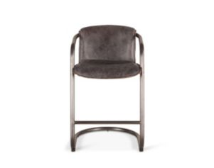 Home Trends And Design Portofino Antique Ebony Leather Counter Stool