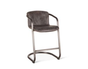 Home Trends And Design Portofino Antique Ebony Leather Counter Stool