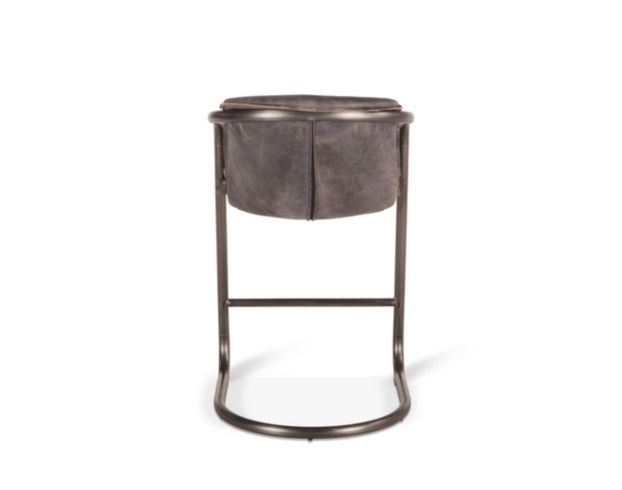 Home Trends And Design Portofino Antique Ebony Leather Counter Stool large image number 3