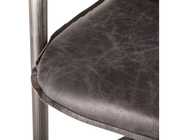 Home Trends And Design Portofino Antique Ebony Leather Counter Stool large image number 4