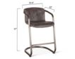 Home Trends And Design Portofino Antique Ebony Leather Counter Stool small image number 6