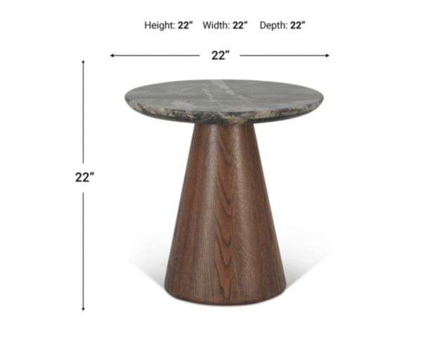 Home Trends And Design Vista Dark Oak End Table large image number 3