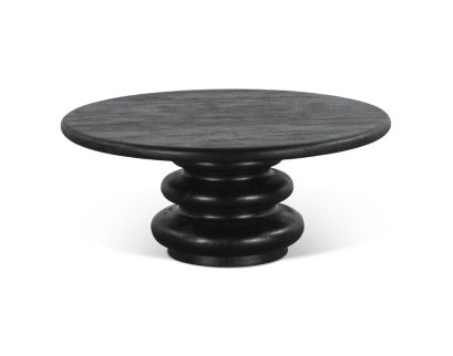 Home Trends And Design THE BILBOA BLACK ROUND COFFEE TABLE