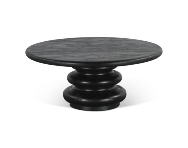 Home Trends And Design THE BILBOA BLACK ROUND COFFEE TABLE large image number 1