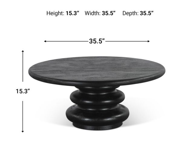 Home Trends And Design THE BILBOA BLACK ROUND COFFEE TABLE large image number 6