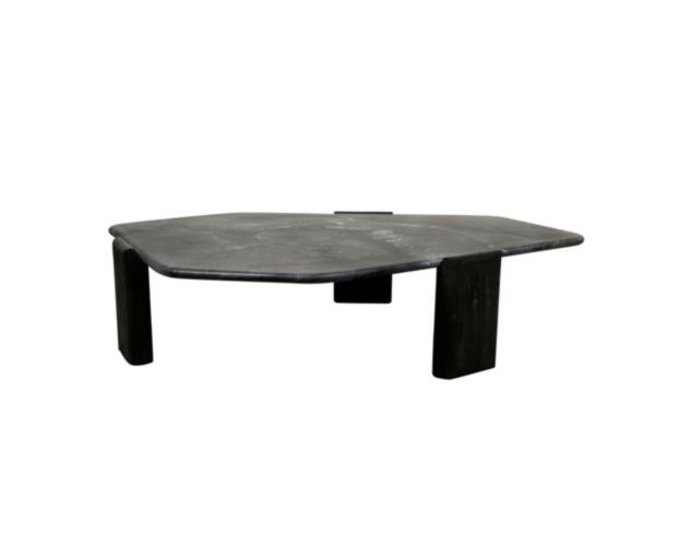 Home Trends And Design Brenton 54" Dark Walnut Hexagonal Coffee Table large image number 1