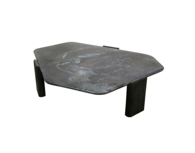 Home Trends And Design Brenton 54" Dark Walnut Hexagonal Coffee Table large image number 2