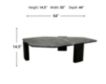 Home Trends And Design Brenton 54" Dark Walnut Hexagonal Coffee Table small image number 8