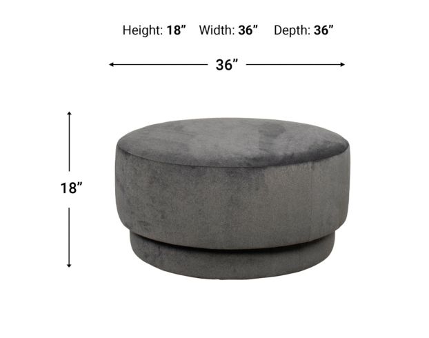 Huntington House 7749 Collection Charcoal 36'' Cocktail Ottoman large image number 3