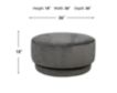 Huntington House 7749 Collection Charcoal 36'' Cocktail Ottoman small image number 3