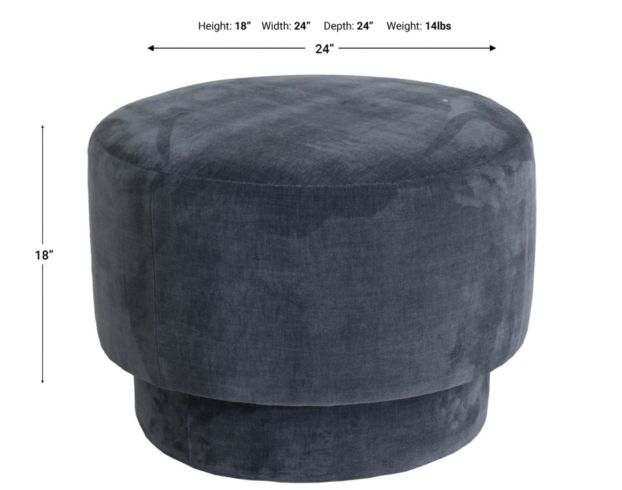 Huntington House 7749 Collection 24" Mushroom Ottoman large image number 4