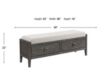 Intercon Portia Brushed Brindle Bench small image number 4